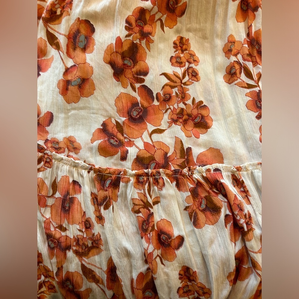 Intimately Free People Dress Garden Party Floral Maxi Tiered Size Small - Picture 8 of 16
